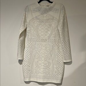 Chic White Long Sleeve Dress